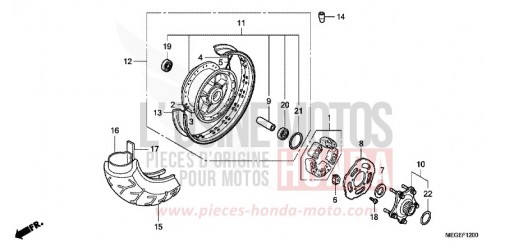 ROUE ARRIERE VT750C8 de 2008